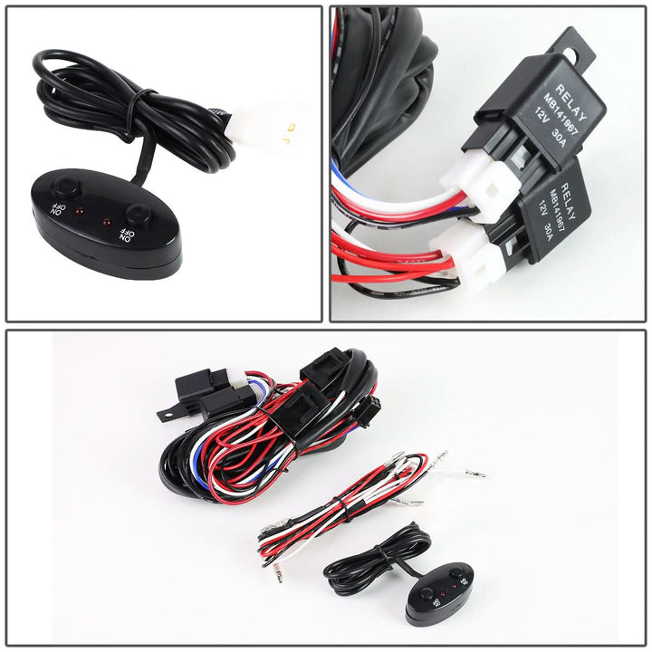 Universal Roof Top Running Fog Lights w/ Switch H3 Smoke