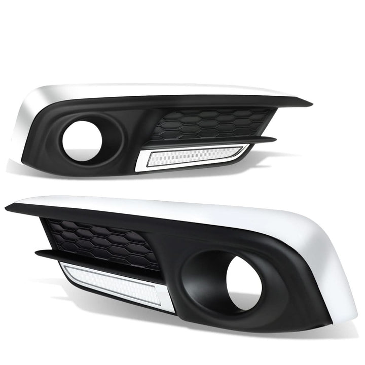 2016-2018 Honda Civic Fog Light Cover with Chrome Trim - Clear