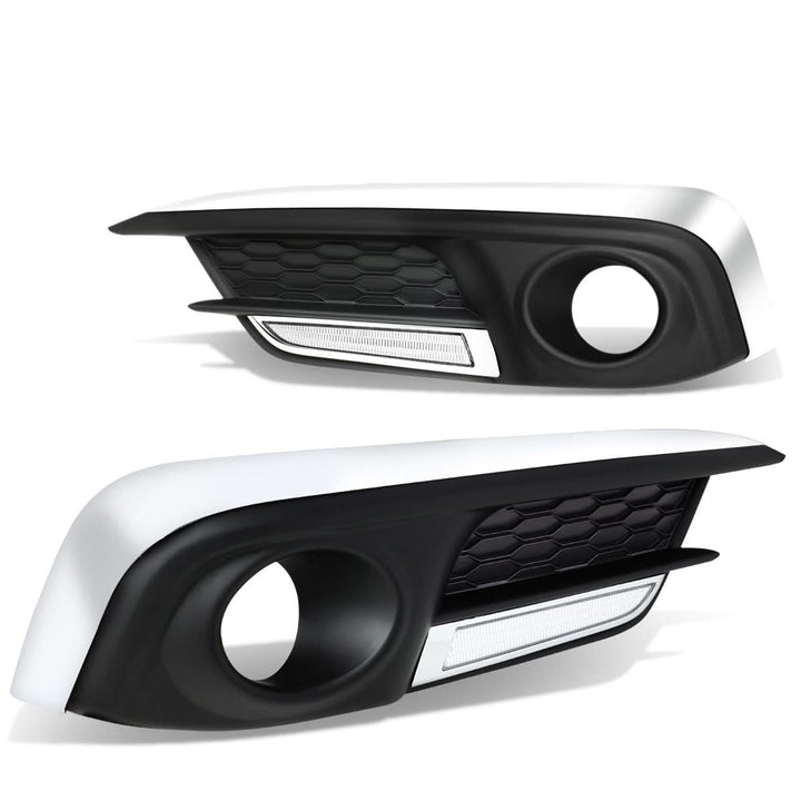 2016-2018 Honda Civic Fog Light Cover with Chrome Trim - Clear