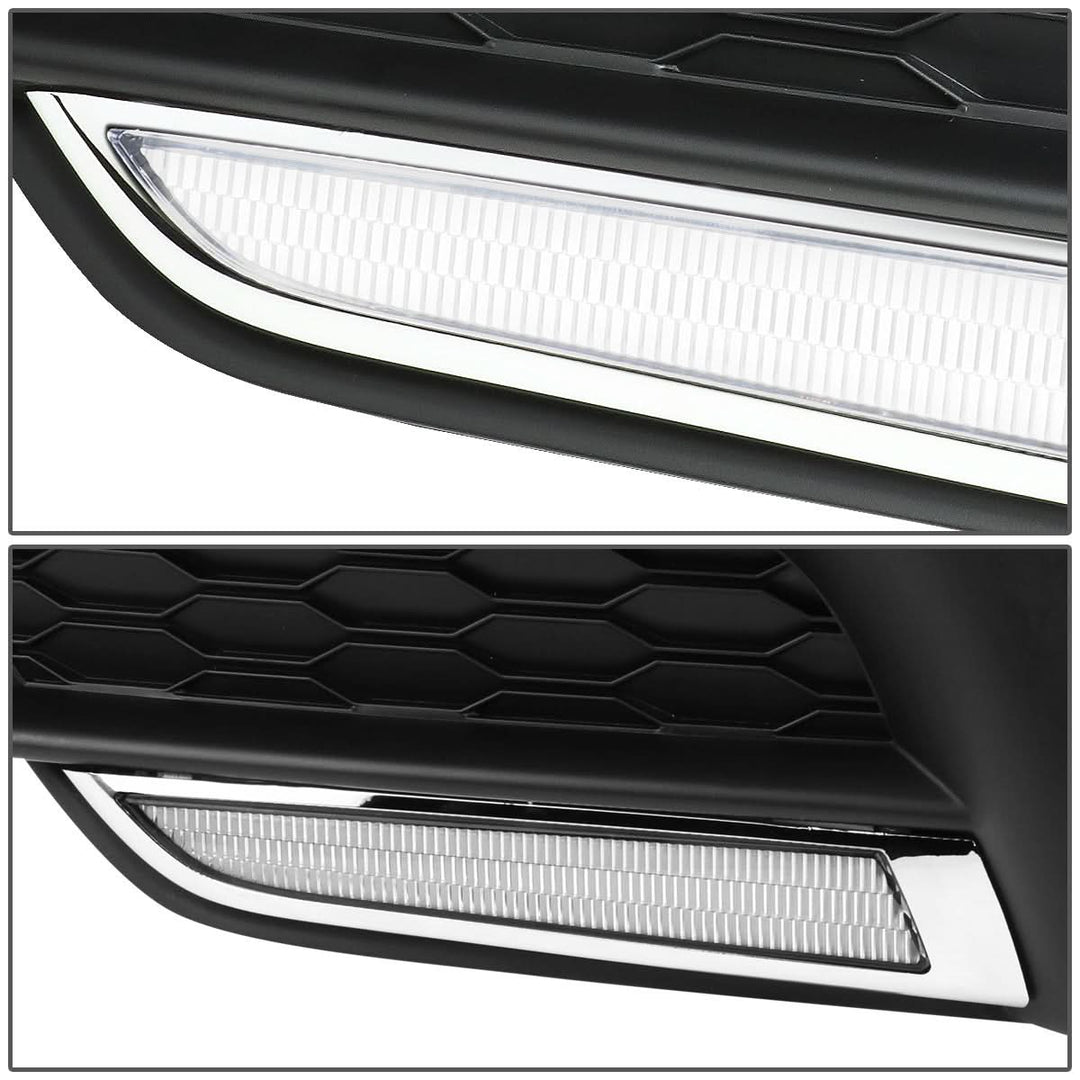 2016-2018 Honda Civic Fog Light Cover with Chrome Trim - Clear