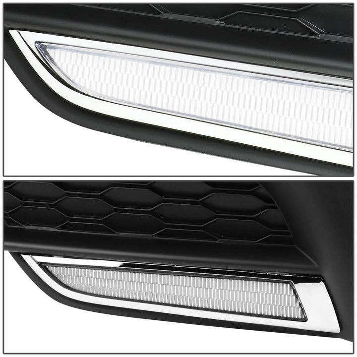 2016-2018 Honda Civic Fog Light Cover with Chrome Trim - Clear
