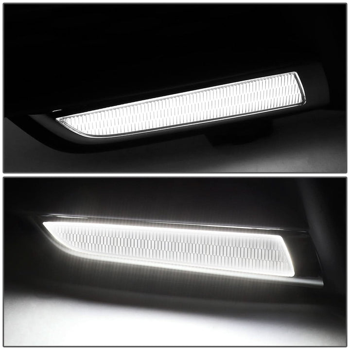 2016-2018 Honda Civic Fog Light Cover with Chrome Trim - Clear