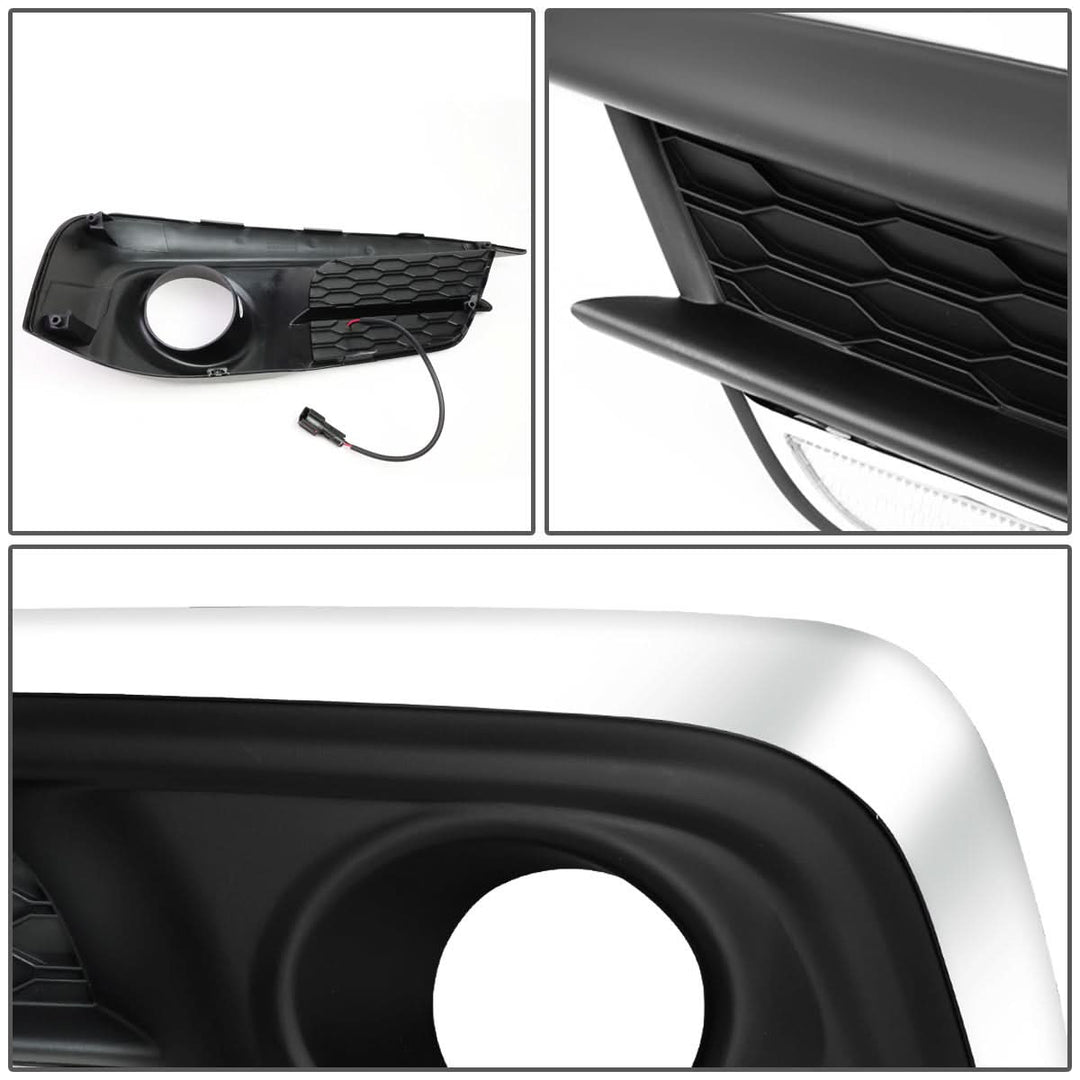 2016-2018 Honda Civic Fog Light Cover with Chrome Trim - Clear
