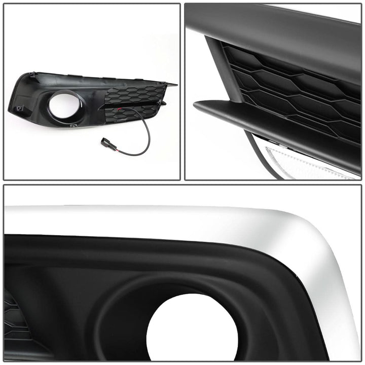 2016-2018 Honda Civic Fog Light Cover with Chrome Trim - Clear