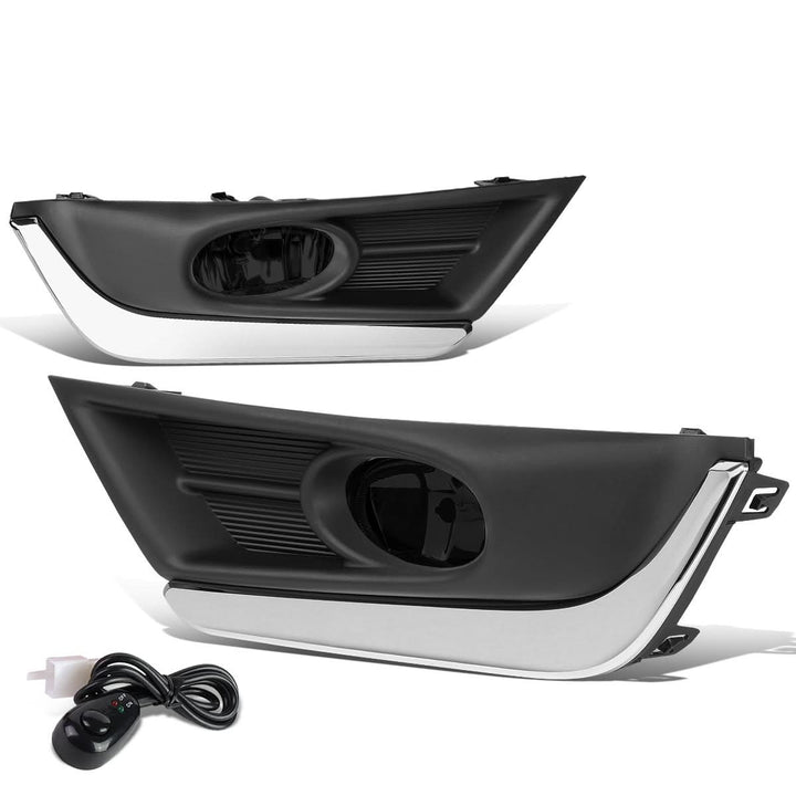 2017-2018 Honda CR-V Fog Lights with Chrome Trim Bezel - Smoke
