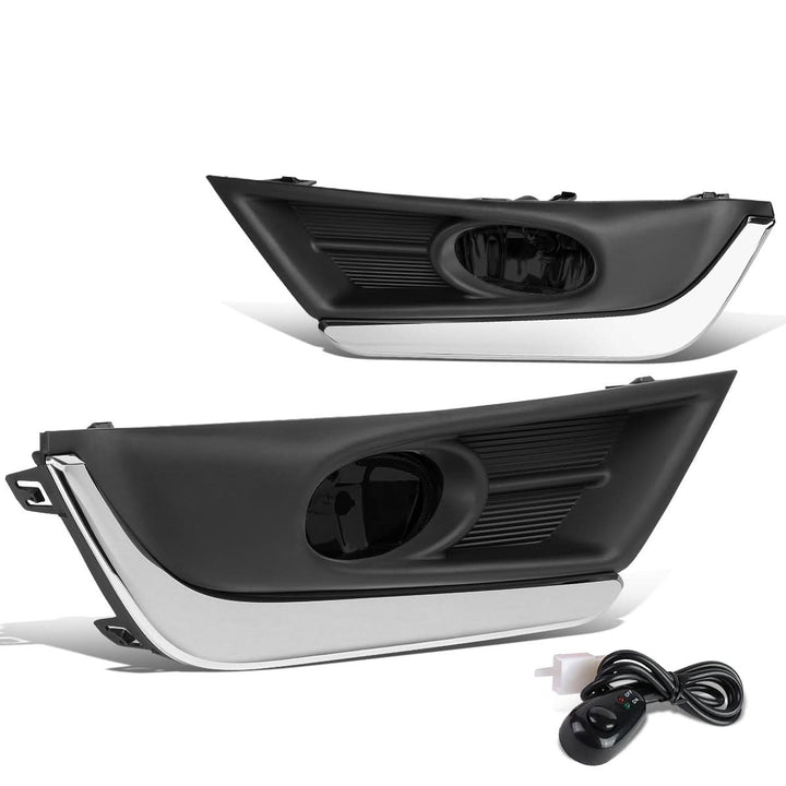 2017-2018 Honda CR-V Fog Lights with Chrome Trim Bezel - Smoke