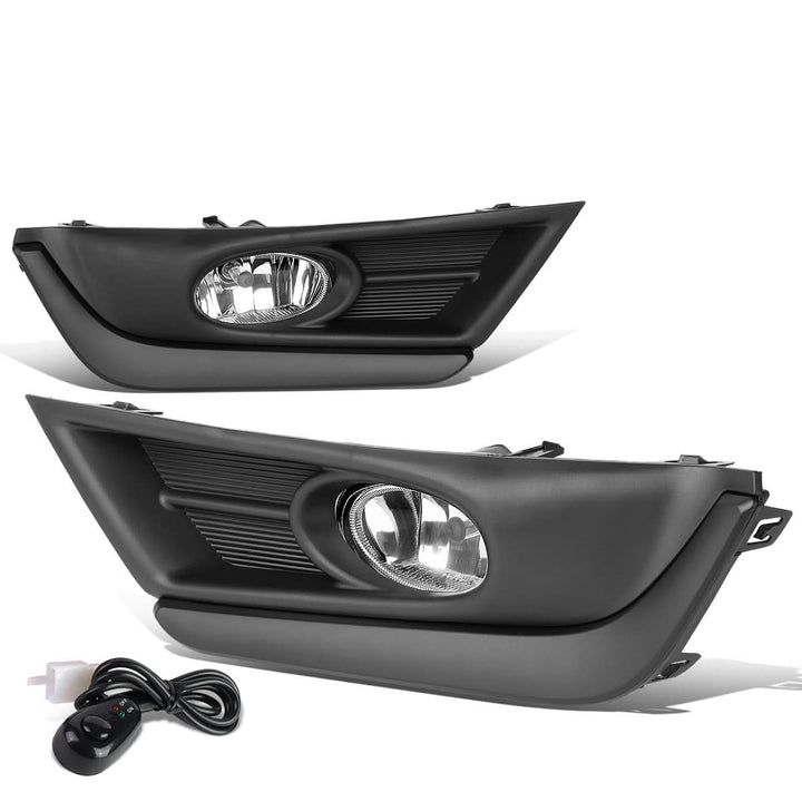2017-2018 Honda CR-V Fog Lights w/ Black Trim Bezel Chrome Clear