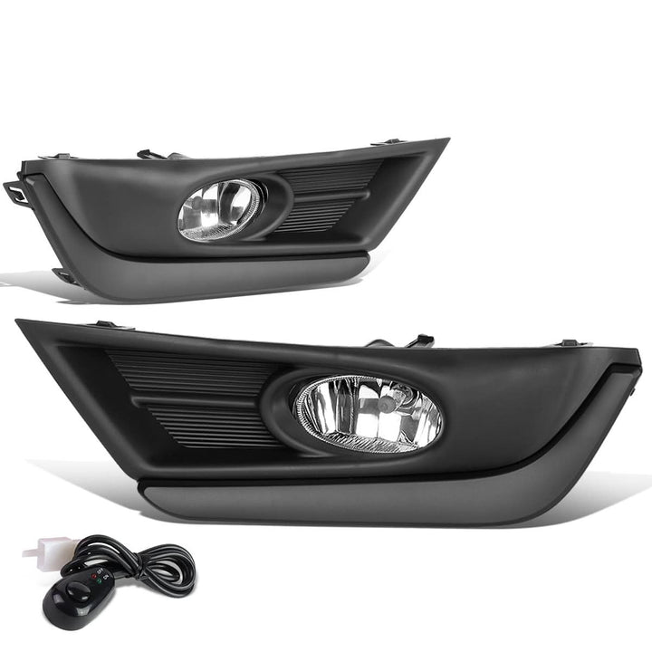 2017-2018 Honda CR-V Fog Lights w/ Black Trim Bezel Chrome Clear