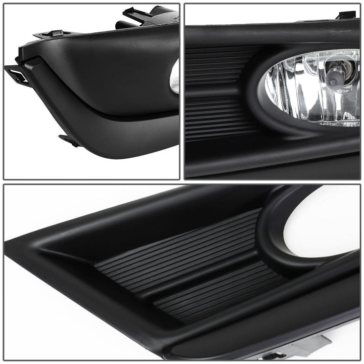 2017-2018 Honda CR-V Fog Lights w/ Black Trim Bezel Chrome Clear