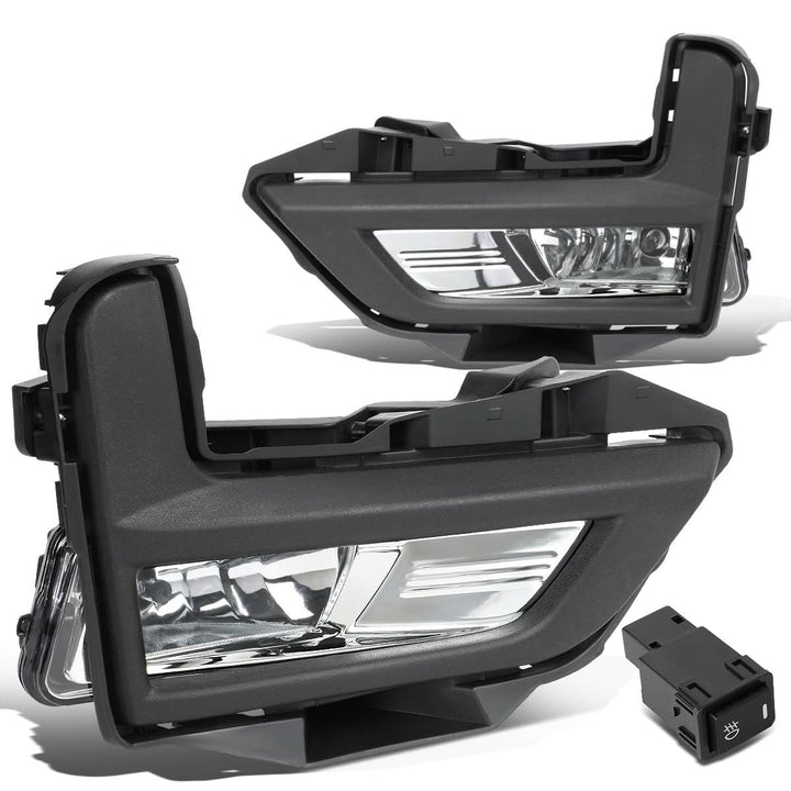 17-18 Nissan Rogue Fog Lights with Black Bezel Chrome Clear