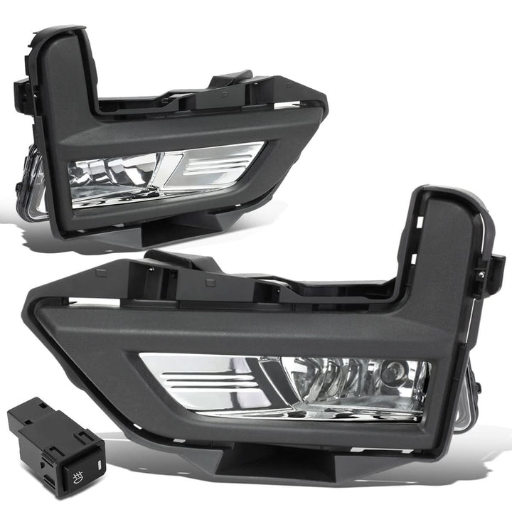 17-18 Nissan Rogue Fog Lights with Black Bezel Chrome Clear