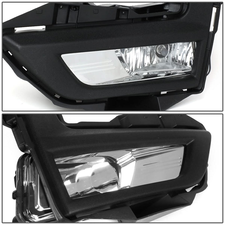 17-18 Nissan Rogue Fog Lights with Black Bezel Chrome Clear