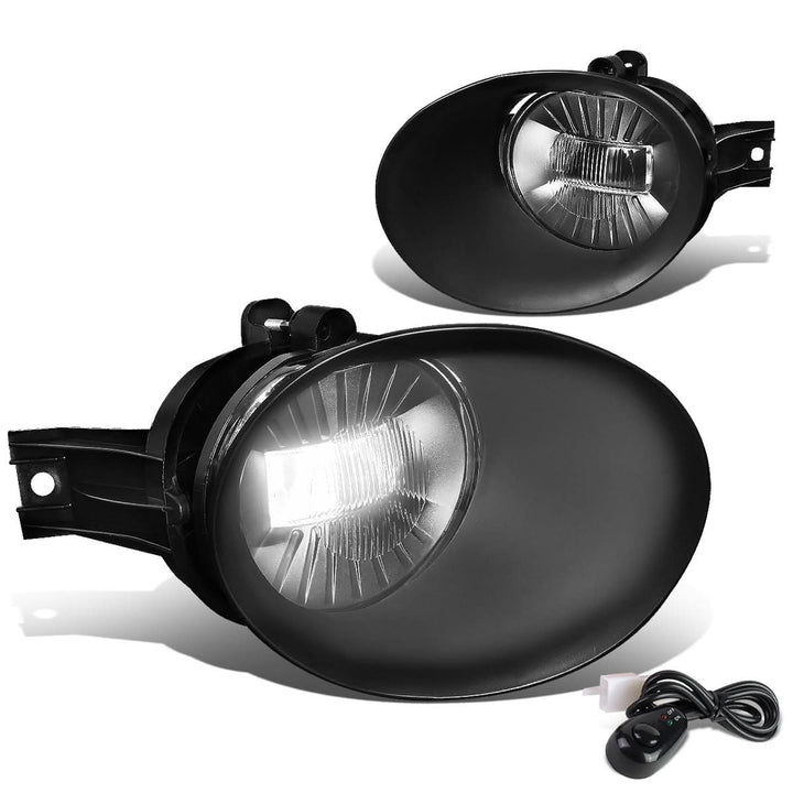 02-09 Dodge Ram Fog Lights Kit with Switch & Bezel Chrome/Clear