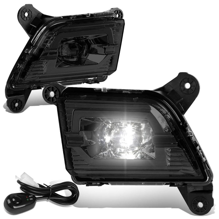 2019-2020 Chevrolet Silverado 1500 LED Fog Lights with Switch - Smoke