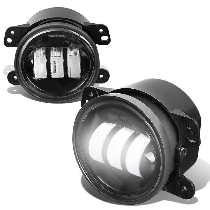 11-18 Dodge Charger Journey Jeep Cherokee LED Projector Fog Lights Chrome