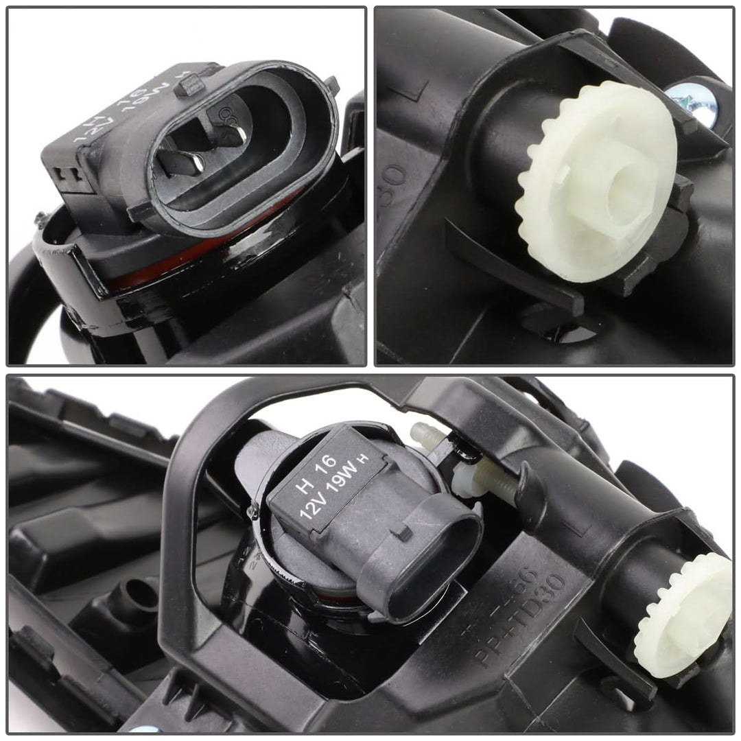 2019-2020 Toyota RAV4 Fog Lights with Switch Black Bezel Chrome