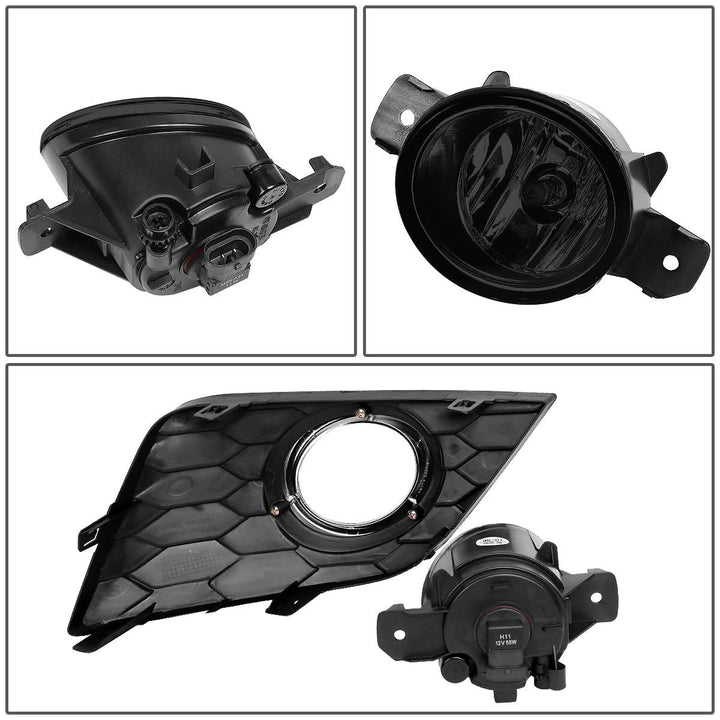 2016-2019 Nissan Sentra Fog Lights with Switch - Smoke Black Bezel