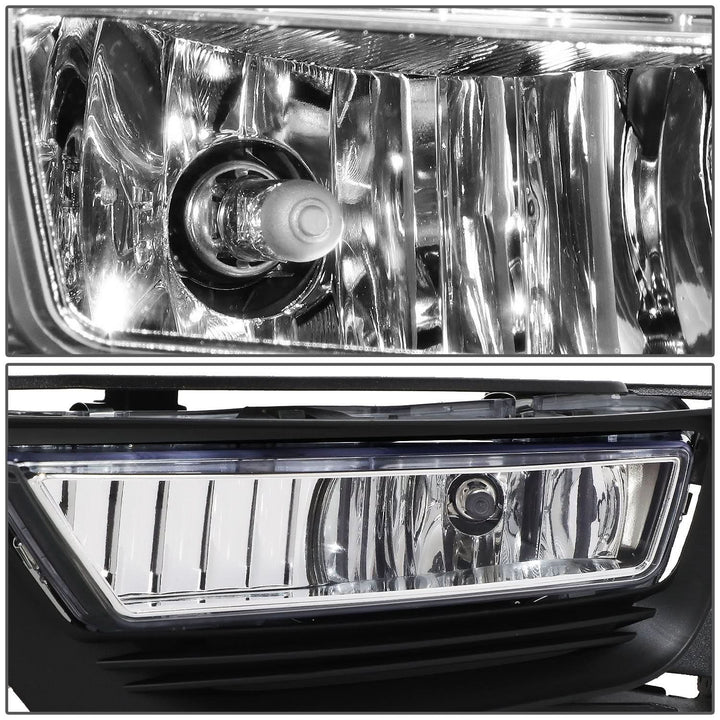 2013-2015 Honda Accord Sedan Fog Lights with Switch - Chrome/Clear