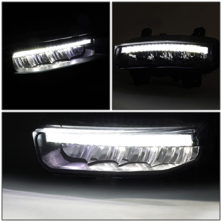 2019-2022 RAM 1500 LED DRL Fog Lights Chrome Clear