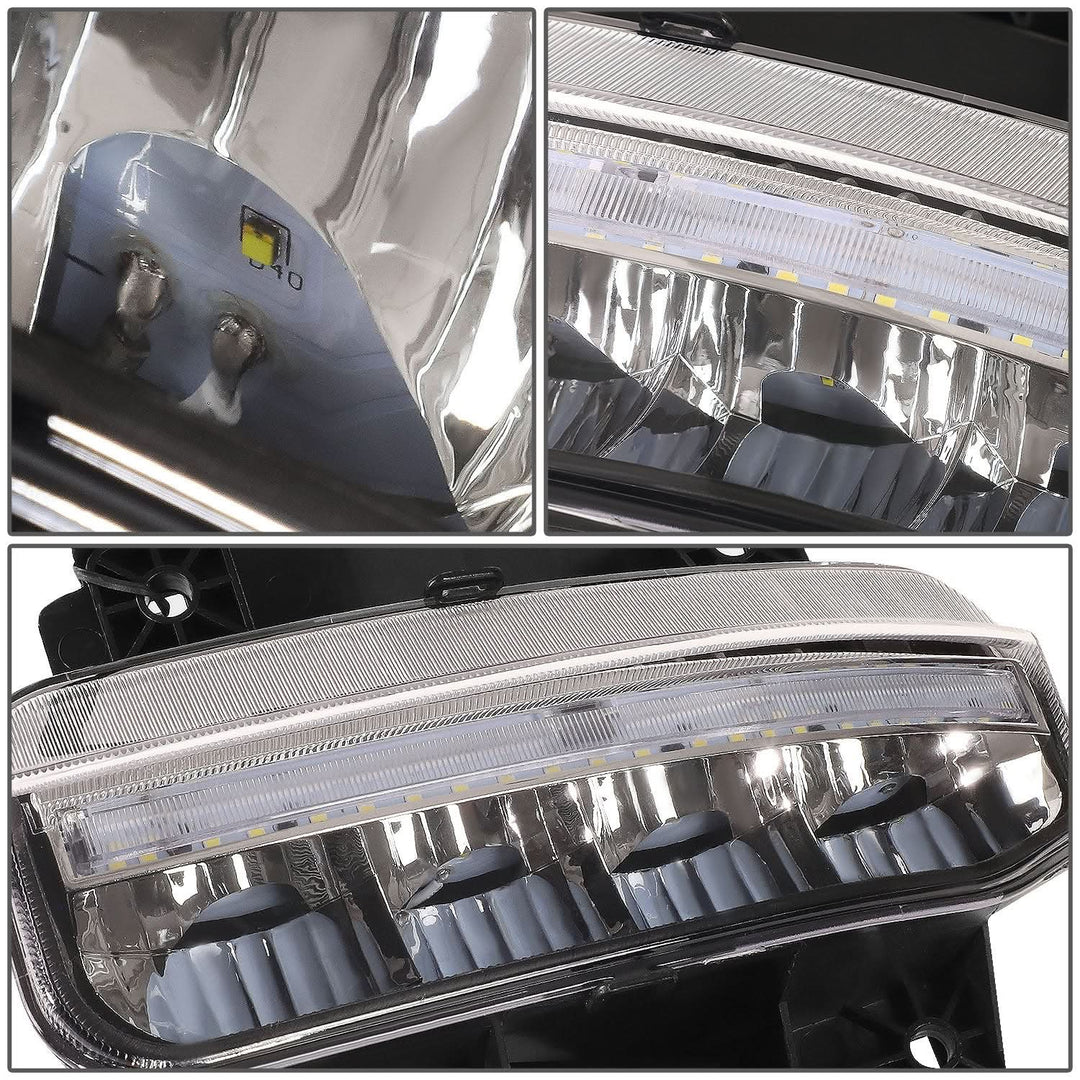 2019-2022 RAM 1500 LED DRL Fog Lights Chrome Clear