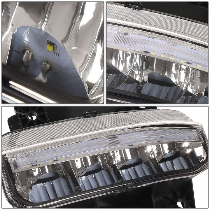 2019-2022 RAM 1500 LED DRL Fog Lights Chrome Clear