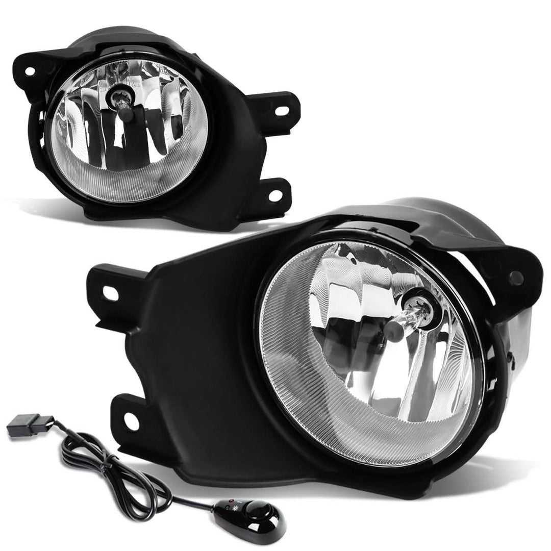 08-17 Toyota Sequoia Fog Lights with Switch H10 Bulb Chrome Clear