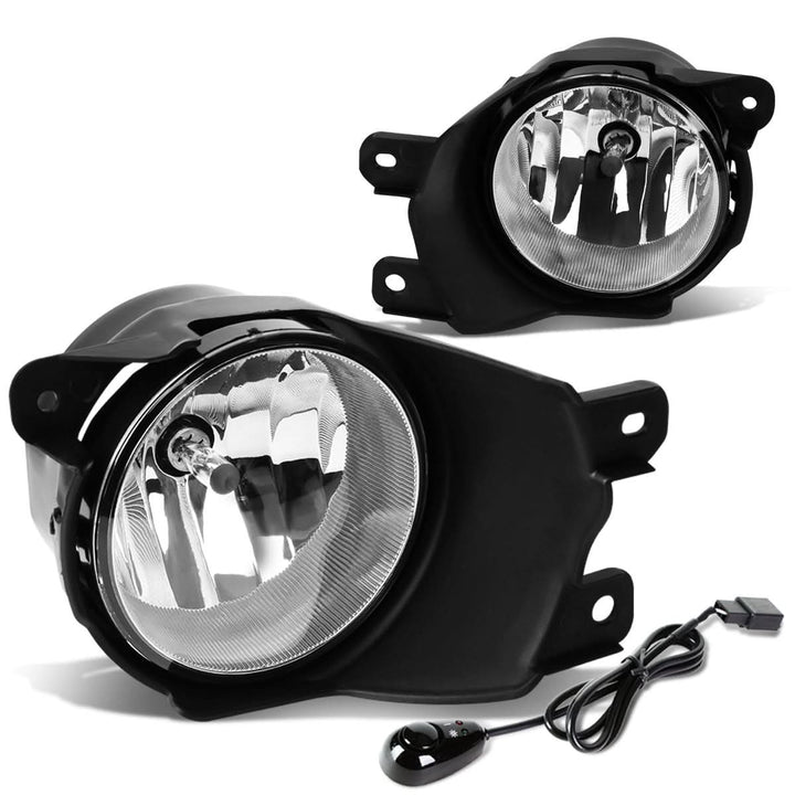 08-17 Toyota Sequoia Fog Lights with Switch H10 Bulb Chrome Clear