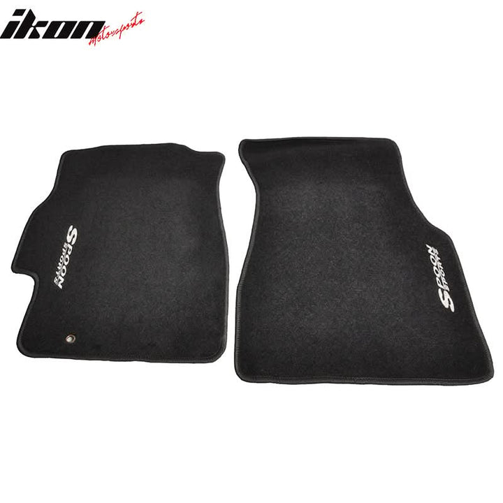 Car Floor Mat for 1996-2000 Honda Civic Black Nylon Spoon Carpets 4PCS