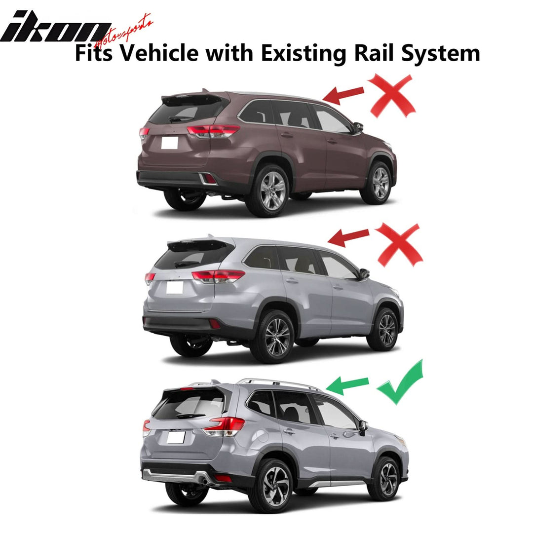 Universal Silver Roof Rack Cross Bar Cargo Luggage Carrier Aluminum