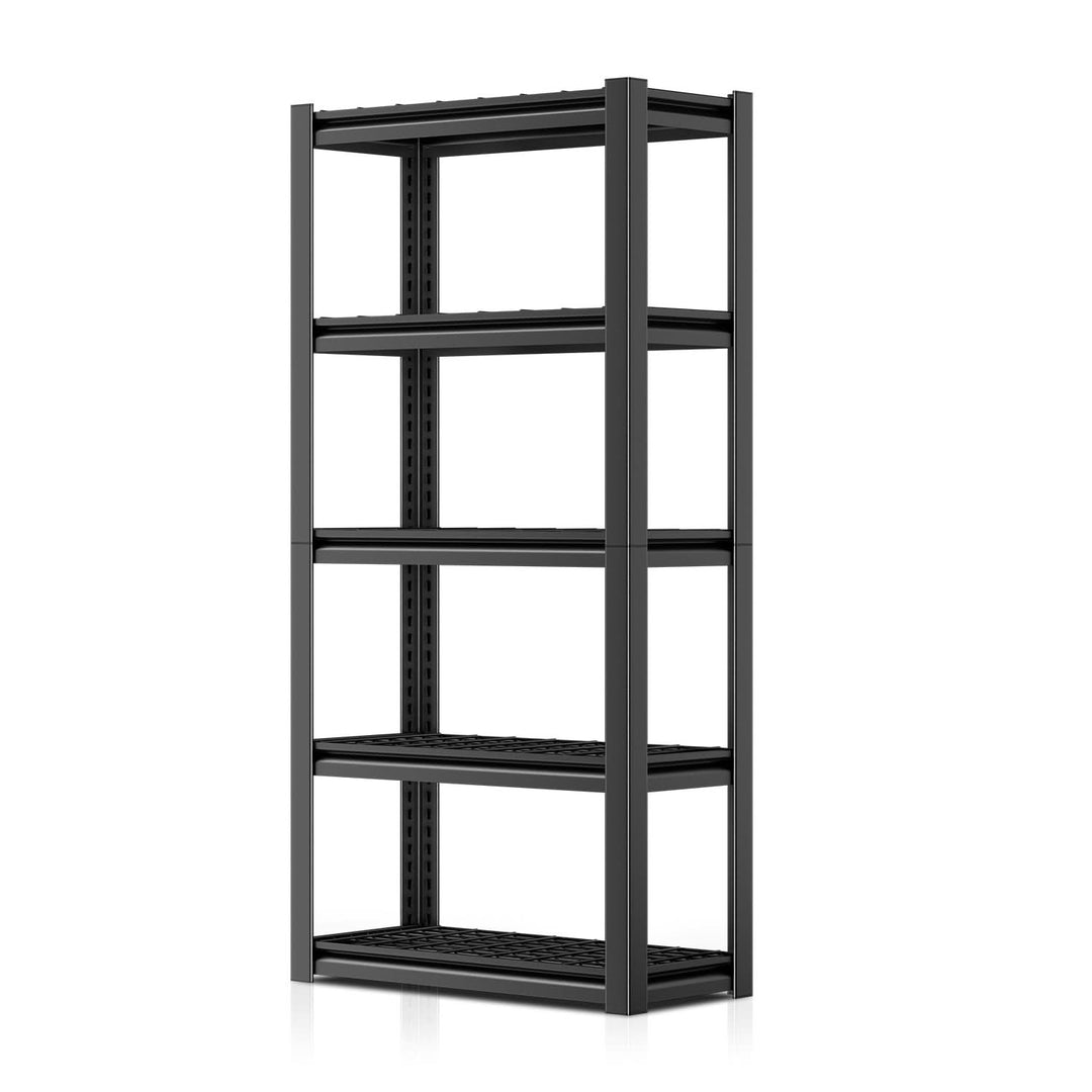 35.4" W x 15.7" D x 72" H Steel Garage Shelves Powdercoated Black