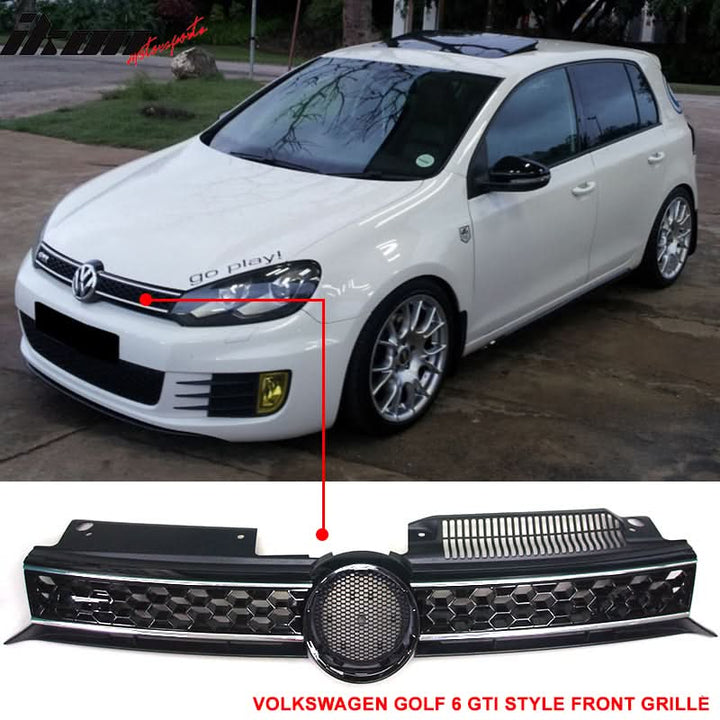 2010-2014 Volkswagen Golf MK6 Honeycomb GTI Chrome Trim Grille