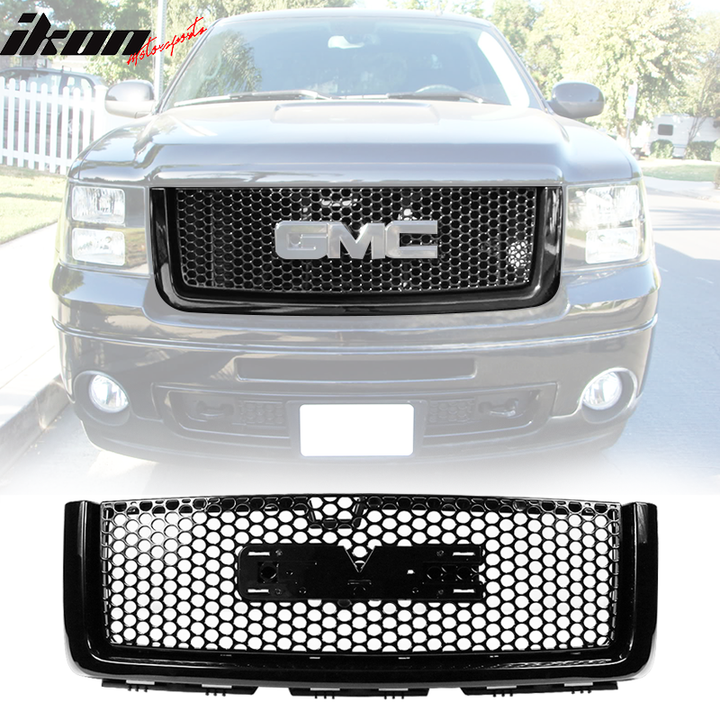 2007-2013 GMC Sierra 1500 Car Front Grille Upper Hood  Guards ABS