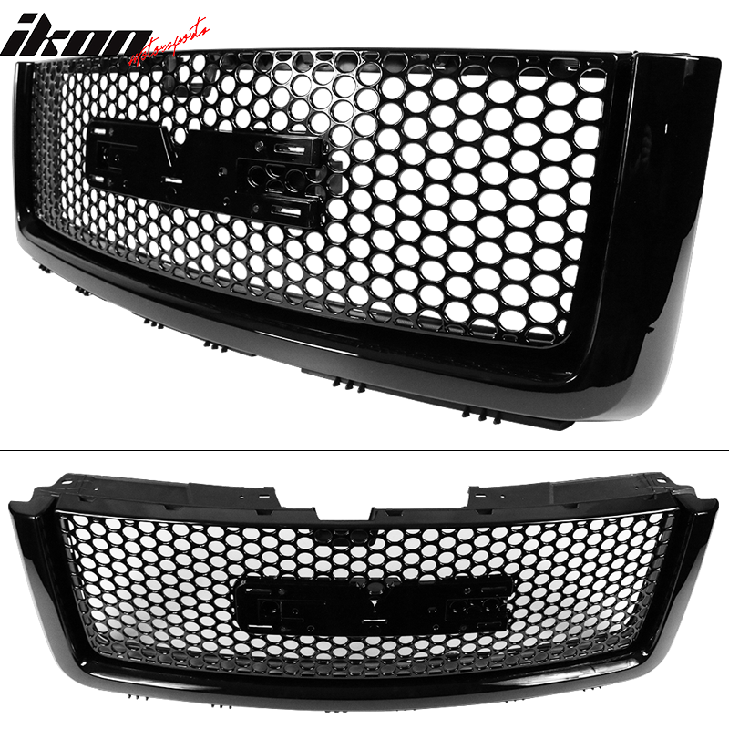 2007-2013 GMC Sierra 1500 Denali Mesh Front Hood Molding Grille ABS