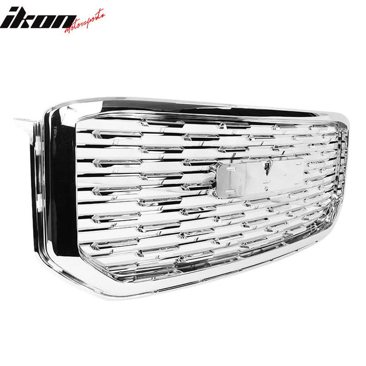 2015-2020 GMC Yukon Denali Style Chrome Front Bumper Upper Grille ABS