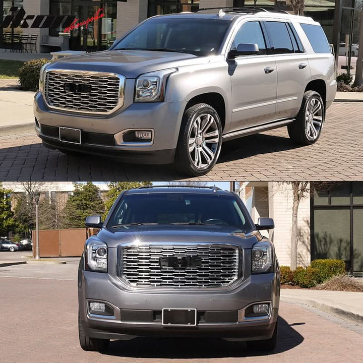 2015-2020 GMC Yukon Denali Style Chrome Front Upper Grille ABS