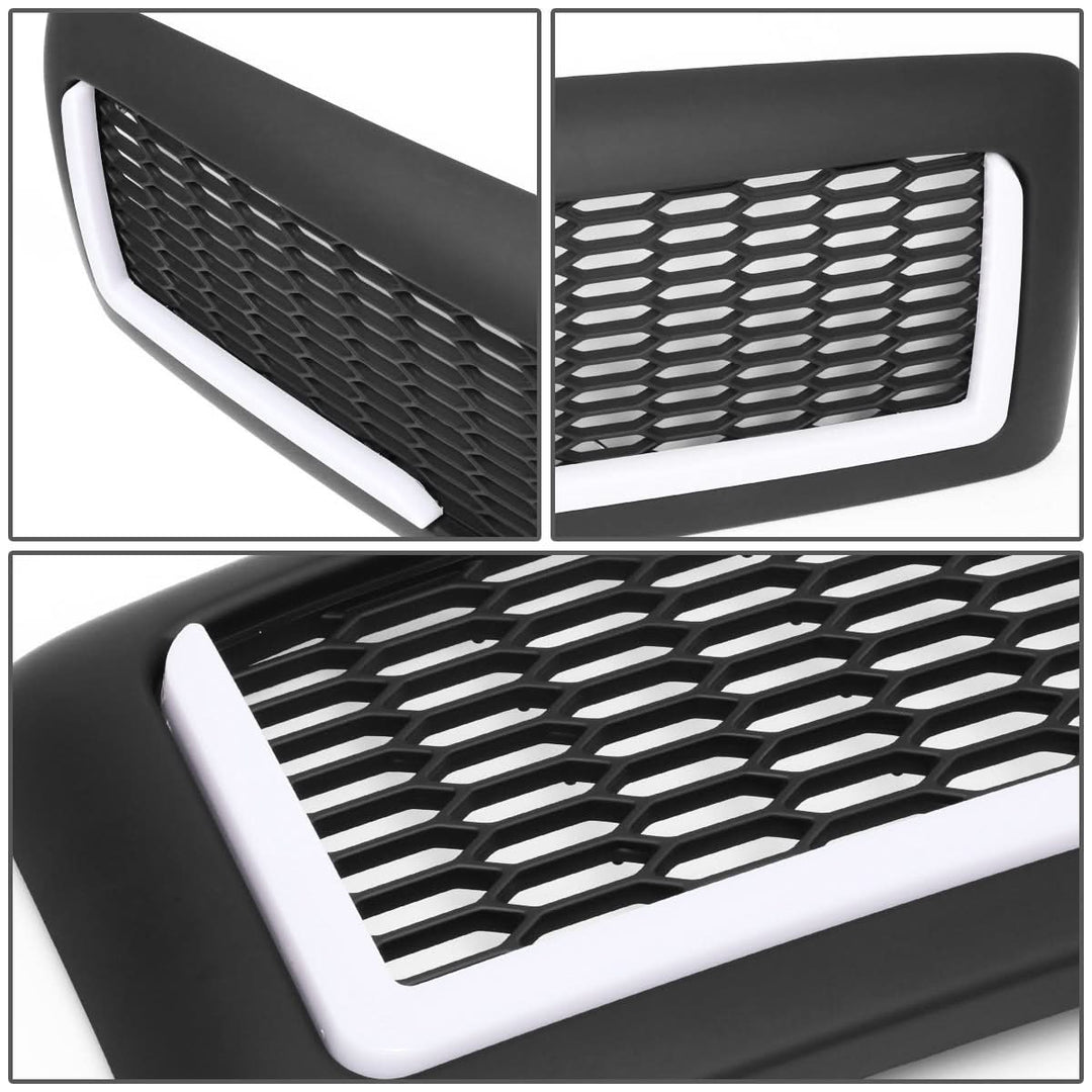 94-02 Dodge Ram Honeycomb Mesh Grille w/ LED DRL Lights - Matte Black