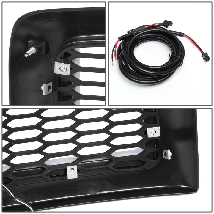 94-02 Dodge Ram Honeycomb Mesh Grille w/ LED DRL Lights - Matte Black