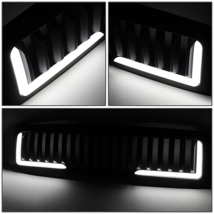 94-02 Dodge Ram Vertical Fence Style LED DRL Grille - Matte Black