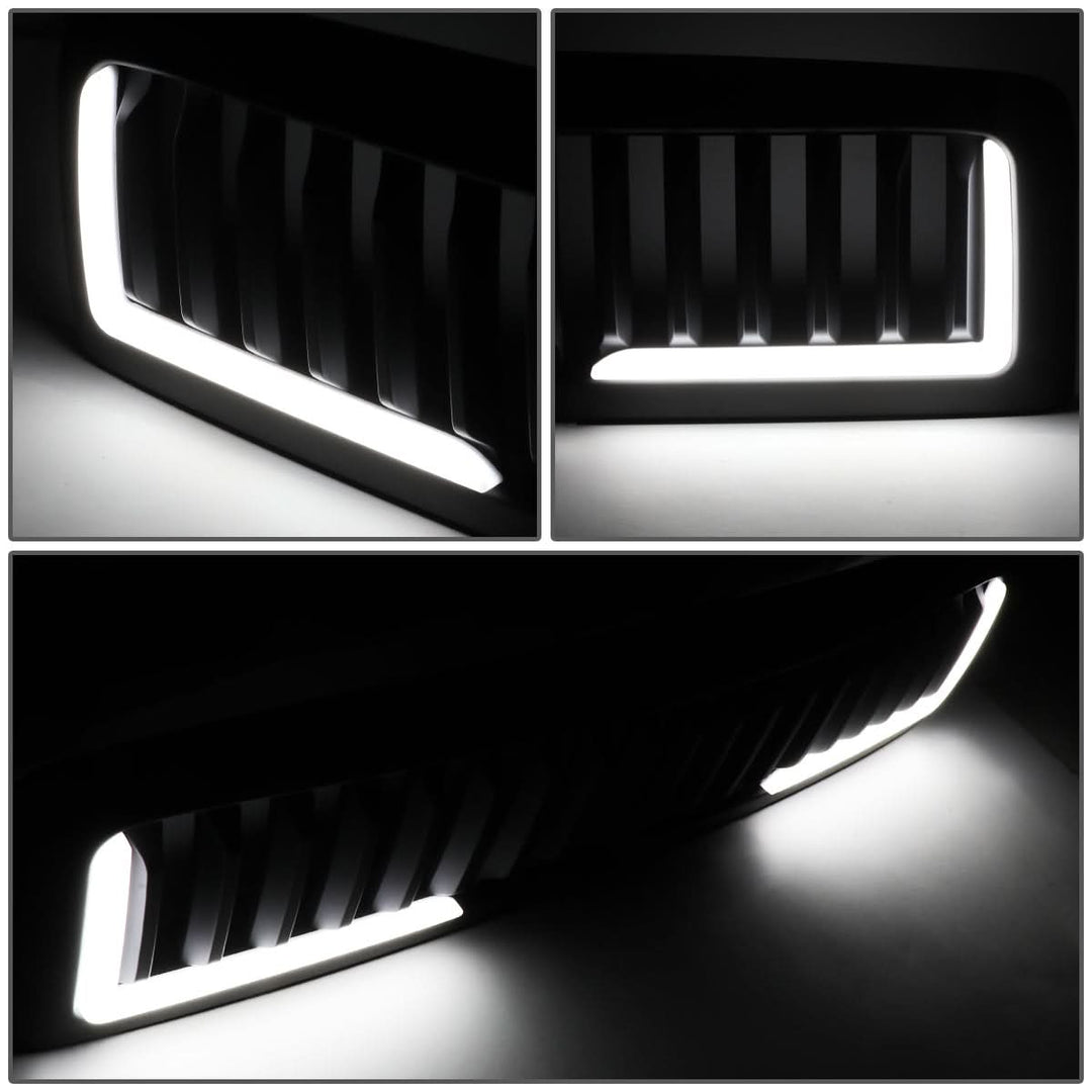 94-02 Dodge Ram Vertical Fence Style LED DRL Grille - Matte Black