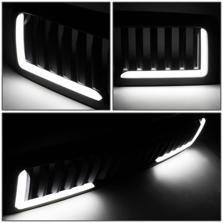 94-02 Dodge Ram Vertical Fence Style LED DRL Grille - Matte Black