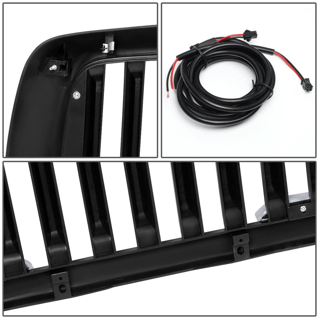 02-05 Dodge Ram Vertical Fence Style LED DRL Grille - Matte Black