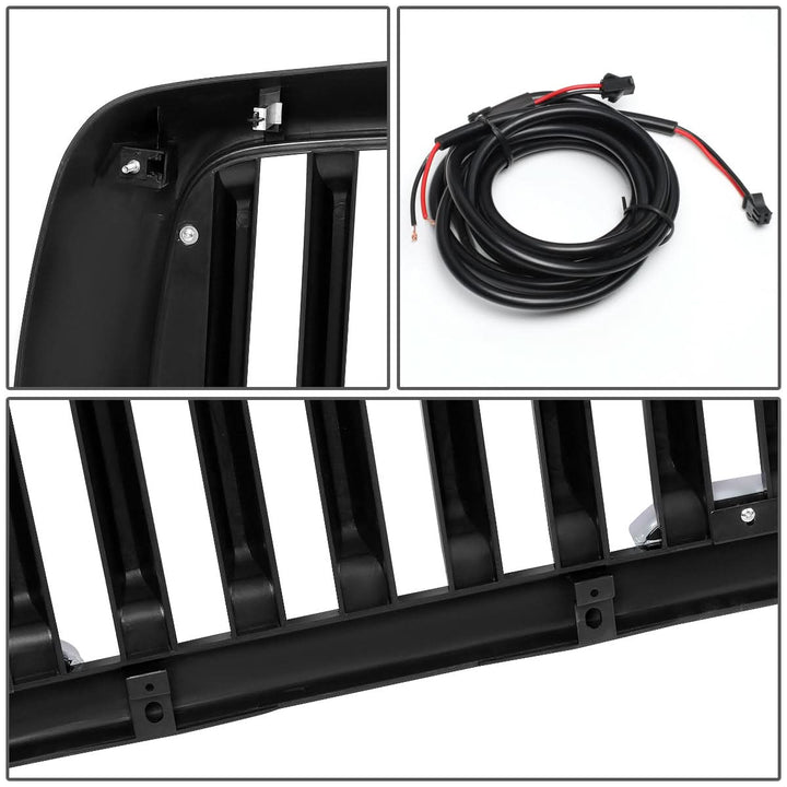 02-05 Dodge Ram Vertical Fence Style LED DRL Grille - Matte Black