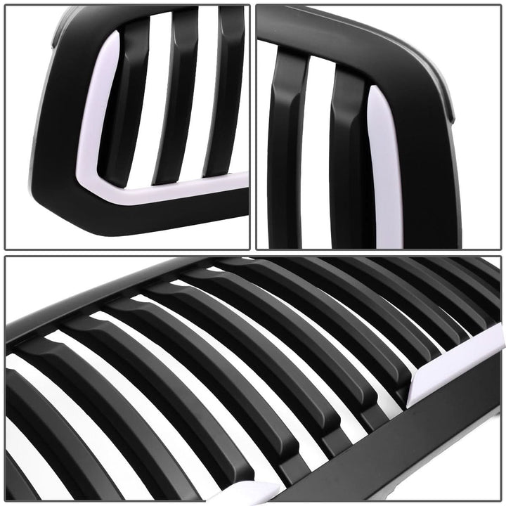 13-18 Dodge Ram 1500 Vertical Fence Style LED DRL Grille Matte Black