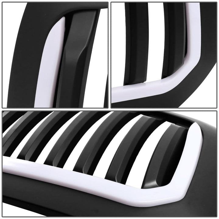 13-18 Dodge Ram 1500 Vertical Fence Style LED DRL Grille Matte Black