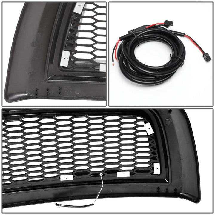 2010-2018 Dodge Ram 2500 3500 Honeycomb Mesh Grille with LED DRL