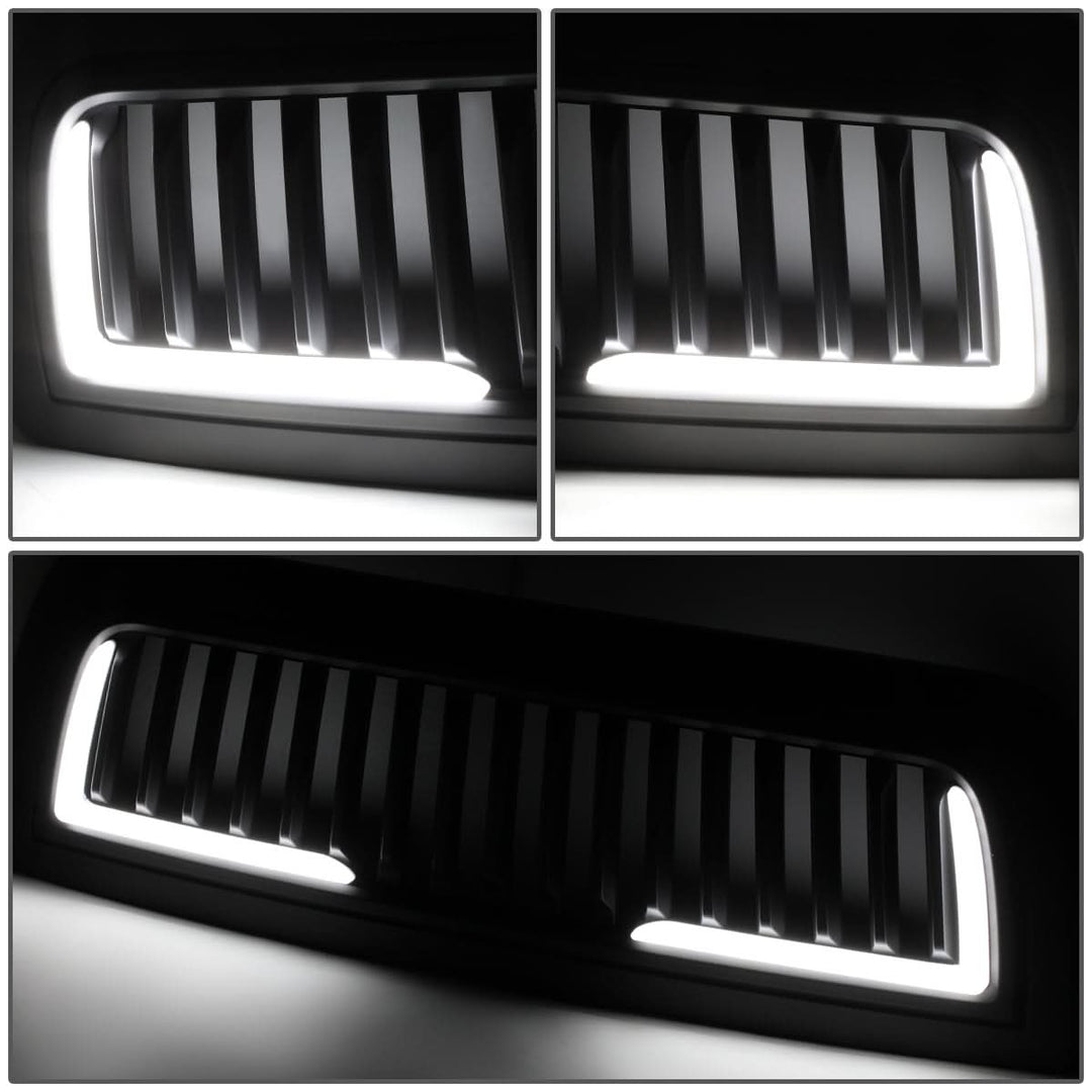 10-18 Dodge Ram 2500 3500 Vertical Fence Style LED DRL Grille Matte Black