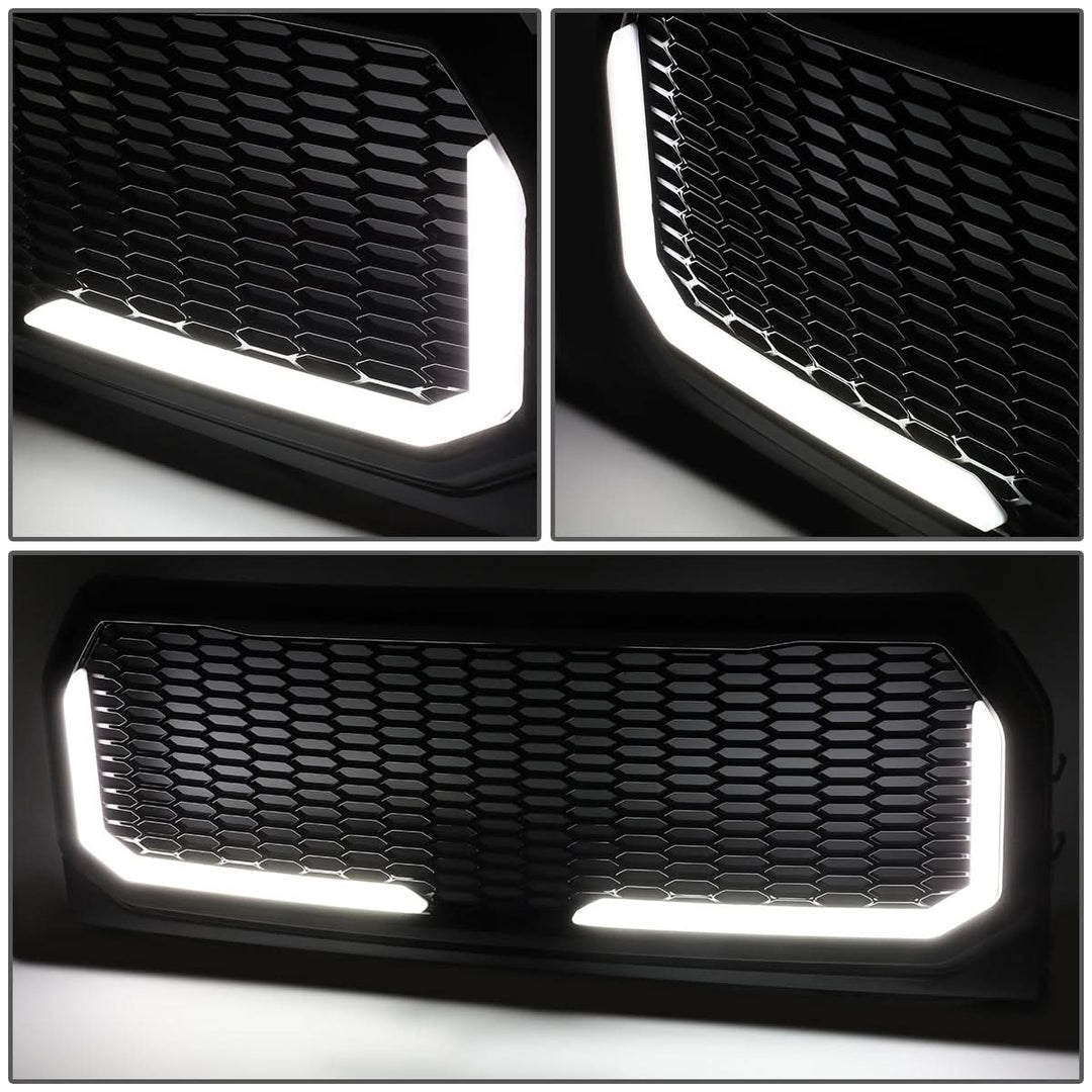 2015-2017 Ford F-150 Honeycomb Mesh Grille with LED DRL Lights