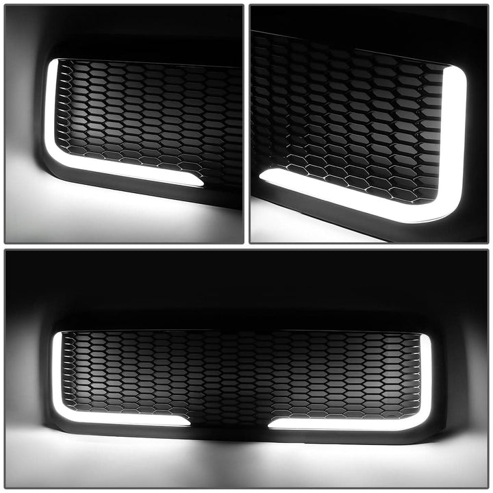 99-04 Ford F-250 F-350 F-450 F-550 Honeycomb Mesh Grille w/ LED DRL