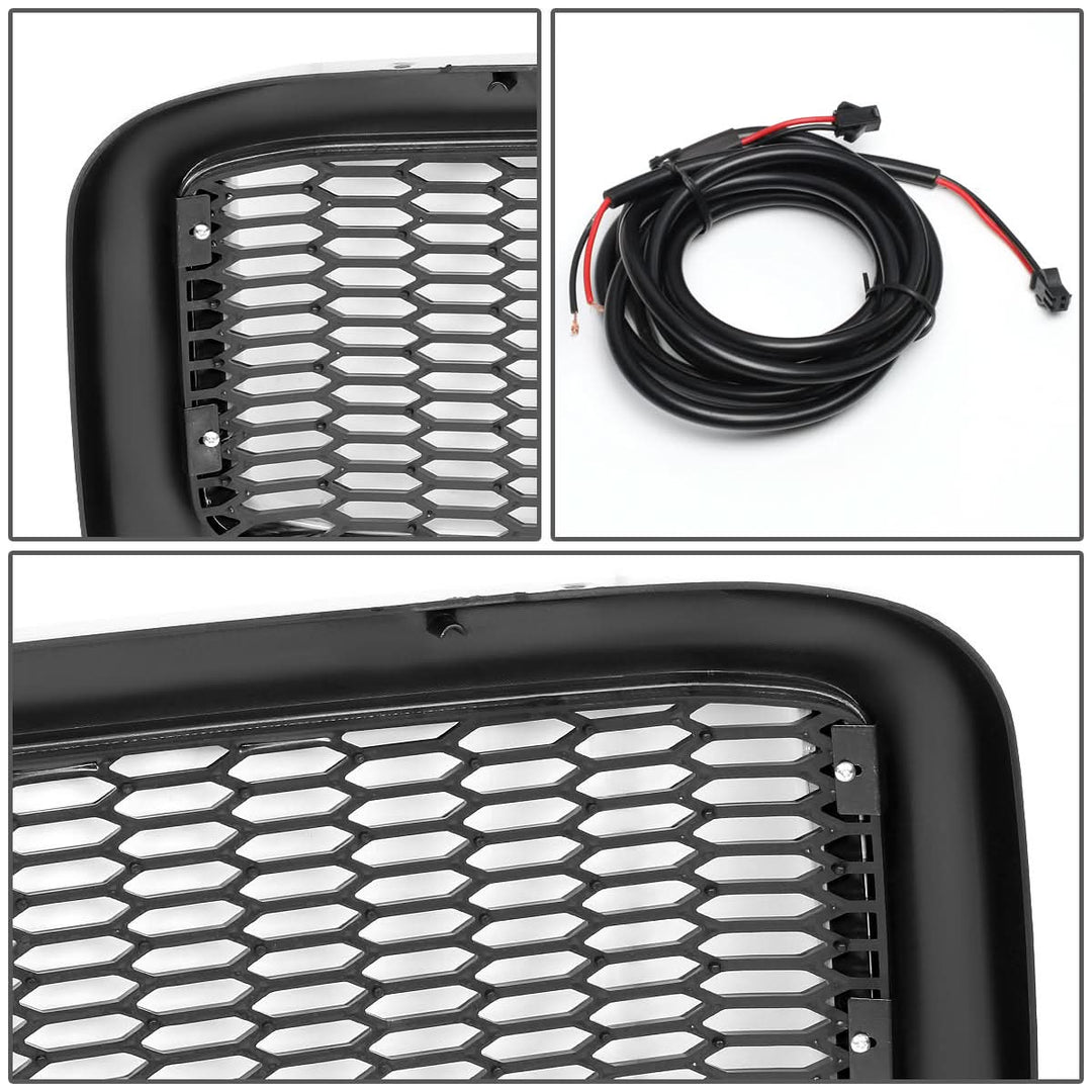 99-04 Ford F-250 F-350 F-450 F-550 Honeycomb Mesh Grille w/ LED DRL