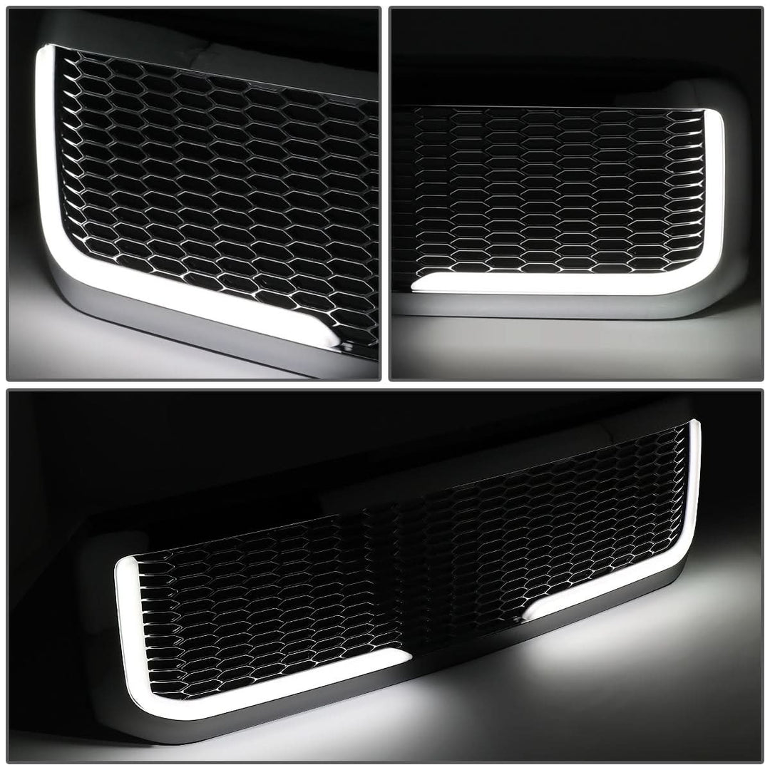 99-04 Ford F-250/F-350/F-450/F-550 Honeycomb Mesh Grille w/ LED DRL